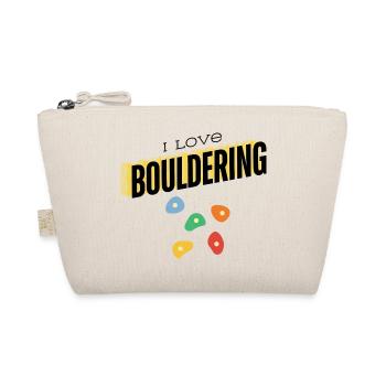 I love bouldering - Bio-Täschchen - Natur - Vorne