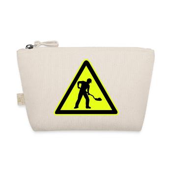 Road construction sign construction site 1 - Organic Pouch - nature - Front