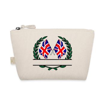 Flags Great Britain laurel wreath banner - Organic Pouch - nature - Front
