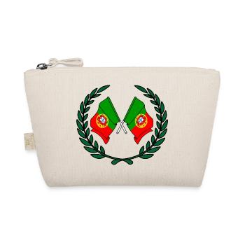 Flags Portugal in laurel wreath - Organic Pouch - nature - Front