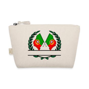 Flags Portugal laurel wreath banner - Organic Pouch - nature - Front