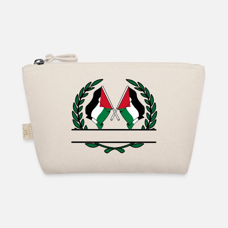 Flags Palestinian laurel wreath banner Organic Pouch
