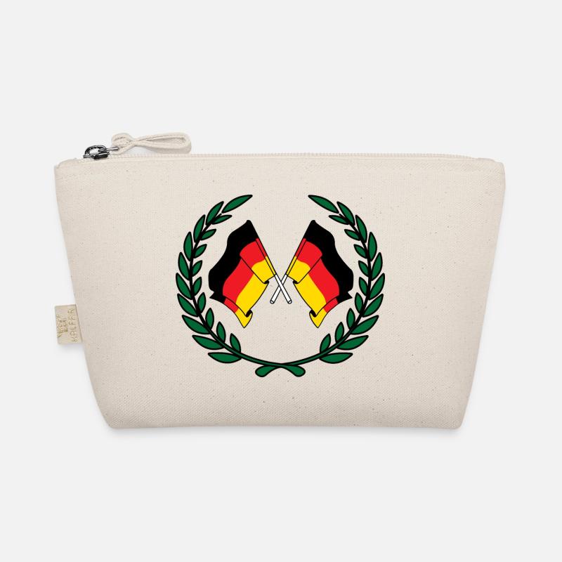 Flags Germany in laurel wreath Organic Pouch