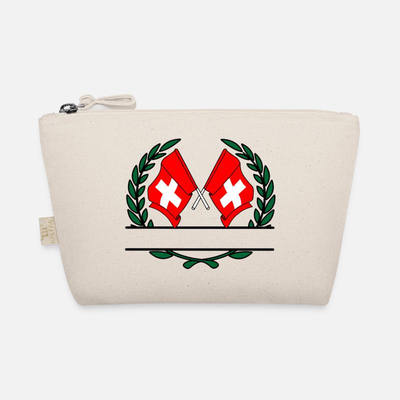 Drapeaux Suisse couronne de laurier bannière Trousse biologique