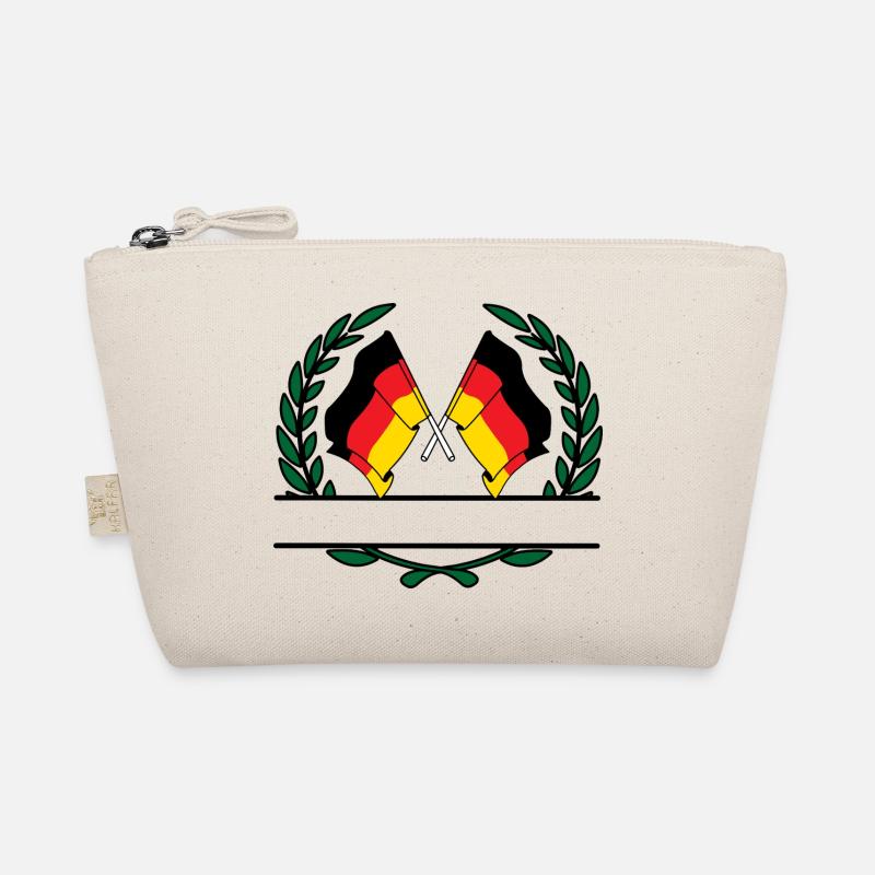 Flags Germany laurel wreath banner Organic Pouch