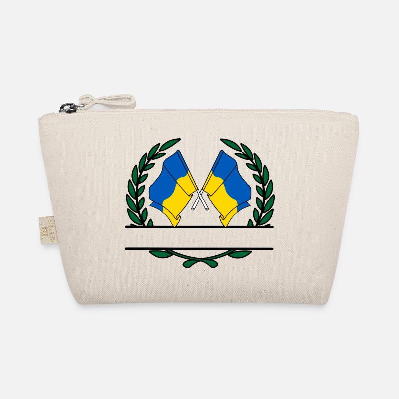 Drapeaux Ukraine bannière couronne de laurier Trousse biologique