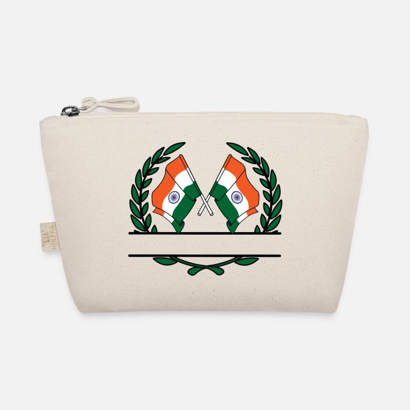 Drapeaux Inde bannière couronne de laurier Trousse biologique