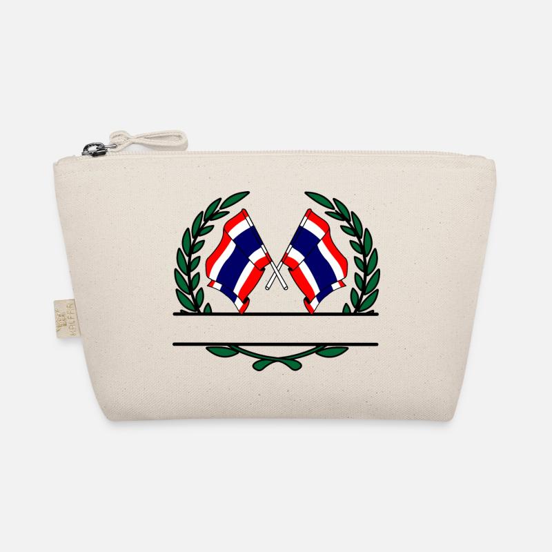 Drapeaux Thaïlande bannière couronne de laurier Trousse biologique