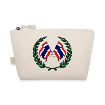 Flags Thailand in laurel wreath - Organic Pouch - nature - Front