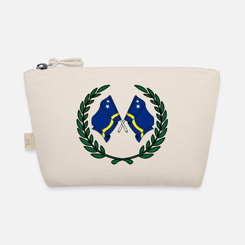 Flags Curacao in laurel wreath Organic Pouch