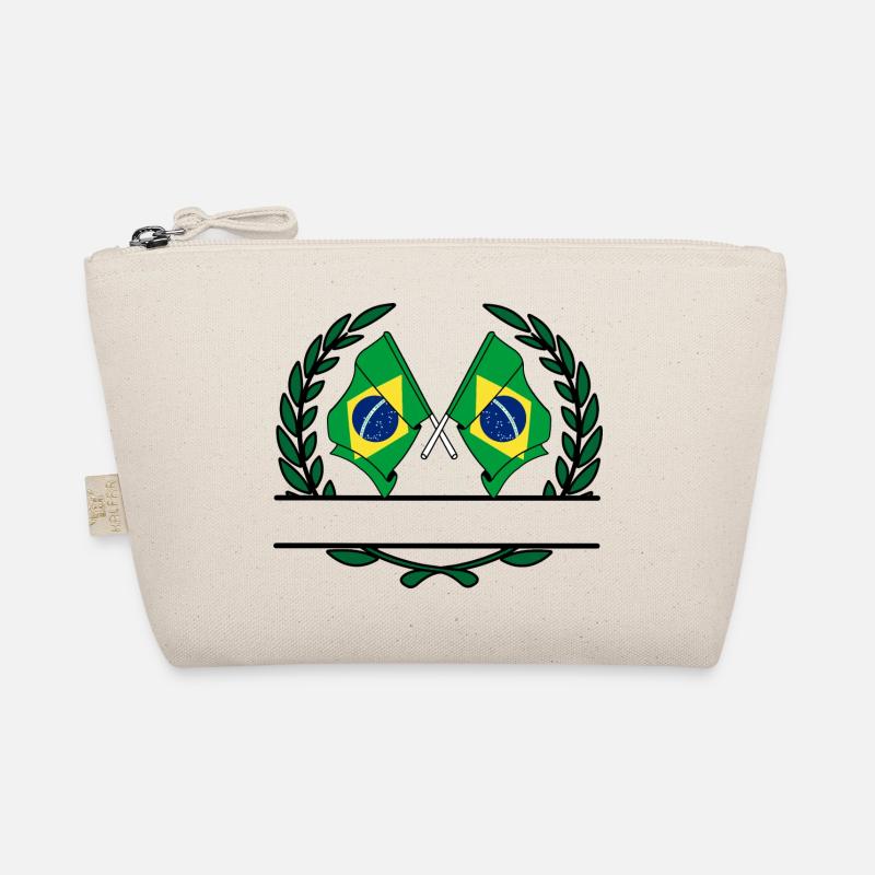 Flaggen Brasilien Lorbeerkranz Banner Bio-Täschchen