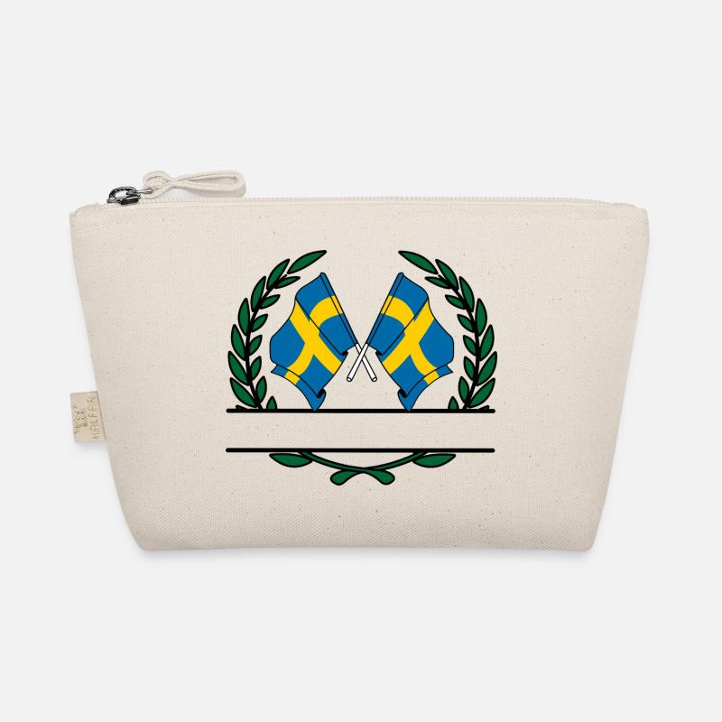 Fahnen Schweden Lorbeerkranz Banner Bio-Täschchen