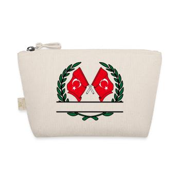 Drapeau de la Turquie bannière de couronne de laurier - Trousse biologique - nature - Devant