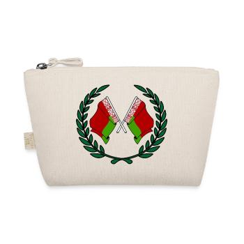 Flags Belarus in laurel wreath - Organic Pouch - nature - Front