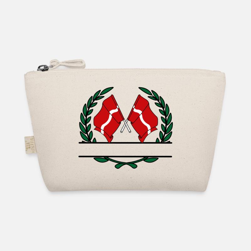Flags Latvia laurel wreath banner Organic Pouch