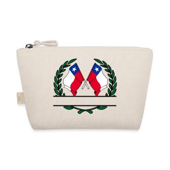 Flags Chile laurel wreath banner - Organic Pouch - nature - Front