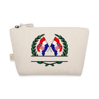 Flaggen Kroatien Lorbeerkranz Banner - Bio-Täschchen - Natur - Vorne