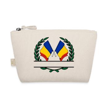 Drapeaux Roumanie couronne de laurier bannière - Trousse biologique - nature - Devant