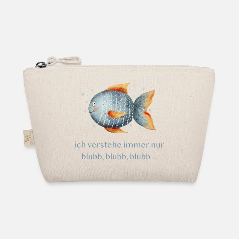 Süßer Fisch - blubb, blubb, blubb - Bio-Täschchen - Natur