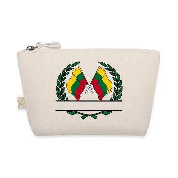 Flags Lithuania laurel wreath banner - Organic Pouch - nature - Front