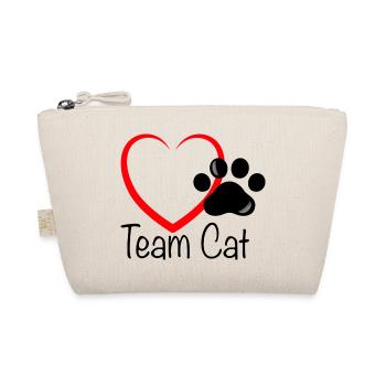 Team Cat mit Herz - Bio-Täschchen - Natur - Vorne
