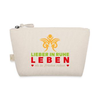 Freedom Peace Saying - Better to live in peace - Organic Pouch - nature - Front