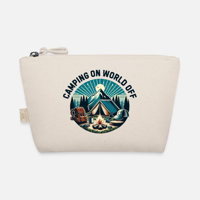 Camping on world off - Organic Pouch - nature