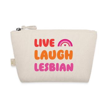 LGBTQ Pride Month - Live, Laugh, Lesbian - Organic Pouch - nature - Front