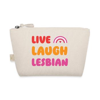 LGBTQ Pride Month - Live, Laugh, Lesbian - Organic Pouch - nature - Front