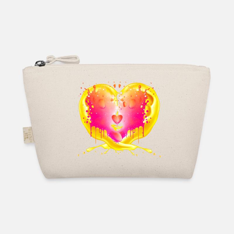 Heart behind flames Organic Pouch