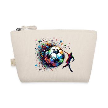 dynamic soccer player playing soccer - Organic Pouch - nature - Front