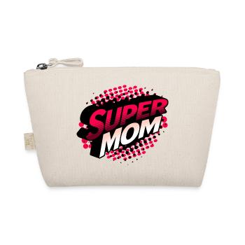 Super Mom Gift Mom Mother's Day Birthday - Organic Pouch - nature - Front