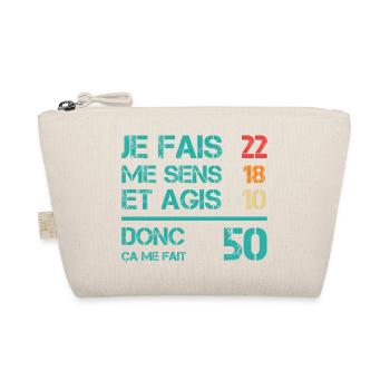 50 ans anniversaire homme femme humour rigolo - Trousse biologique - nature - Devant