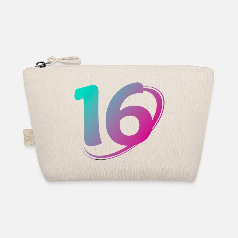 Number 16 Multicolor Organic Pouch