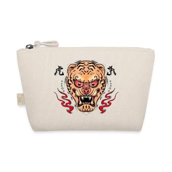 Tiger Oni Mask Illustration - Organic Pouch - nature - Front