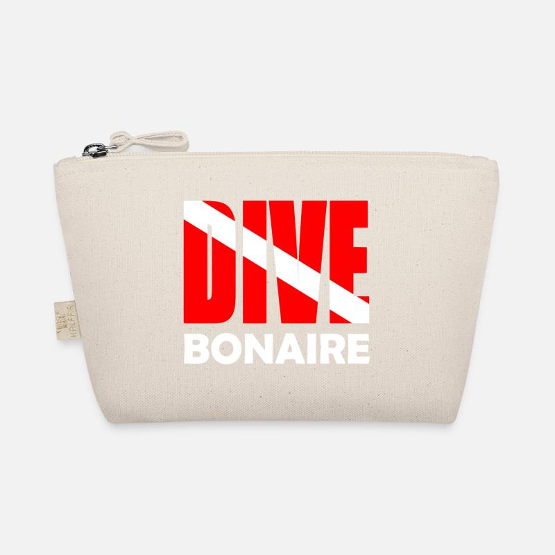Dive Bonaire Diver Down Flag Scuba Diving Tauchen Organic Pouch