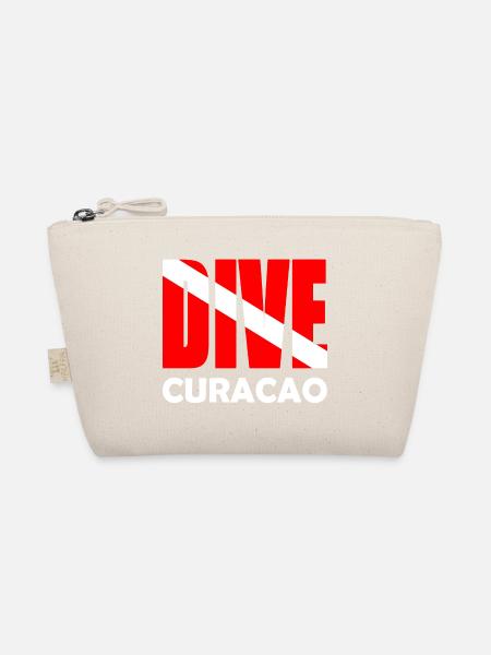 Plongée Curaçao Plongeur Down Flag Plongée sous-marine Tauchen - Trousse biologique - nature - Devant