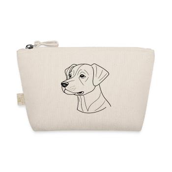 Stylischer Hund - Bio-Täschchen - Natur - Vorne
