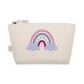 Boho Regenbogen rosa Mädchen Geburt Baby Babyparty - Bio-Täschchen - Natur - Vorne