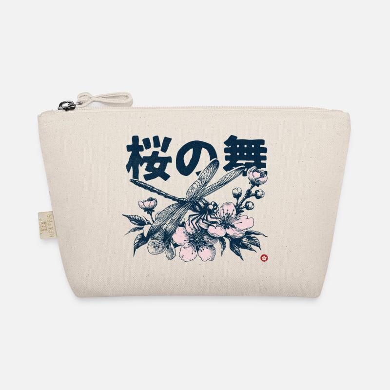 Libelle 'Tanz der Sakura' Bio-Täschchen