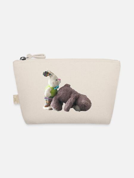 Teddy Bear Bunny - Organic Pouch - nature - Front