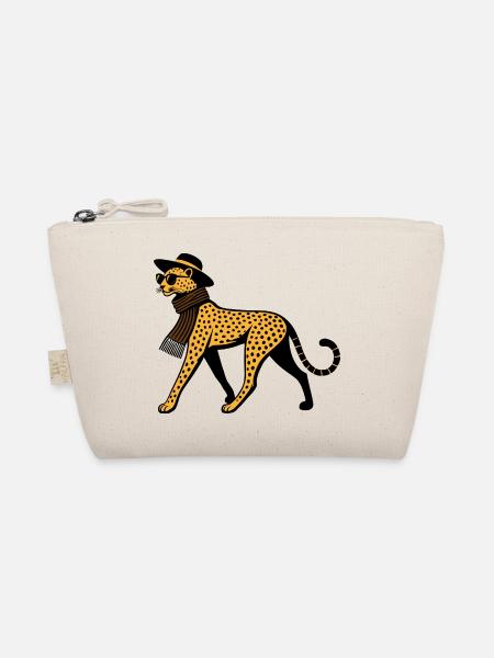 Leoparden-Chic - Bio-Täschchen - Natur - Vorne