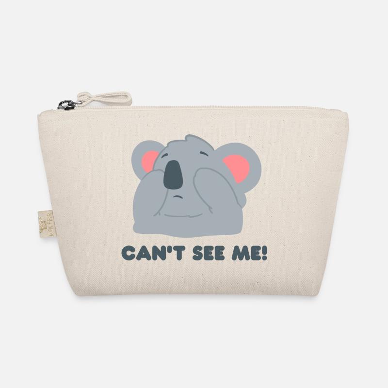 Koala Design "CAN ́T SEE ME" - Organic Pouch - nature