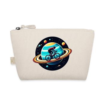 Cyclist on Saturn - Organic Pouch - nature - Front