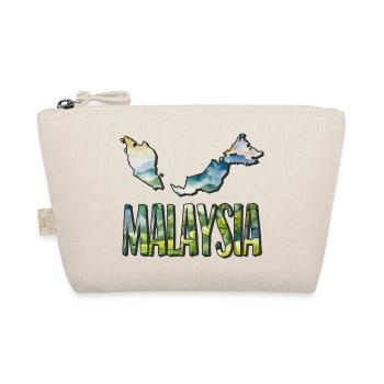 Aquarell Landkarte Malaysia - Bio-Täschchen - Natur - Vorne