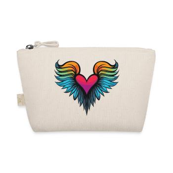 Coeur Ailes Ange Amour - Trousse biologique - nature - Devant