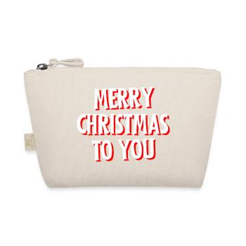Merry Christmas to you - Bio-Täschchen - Natur - Vorne