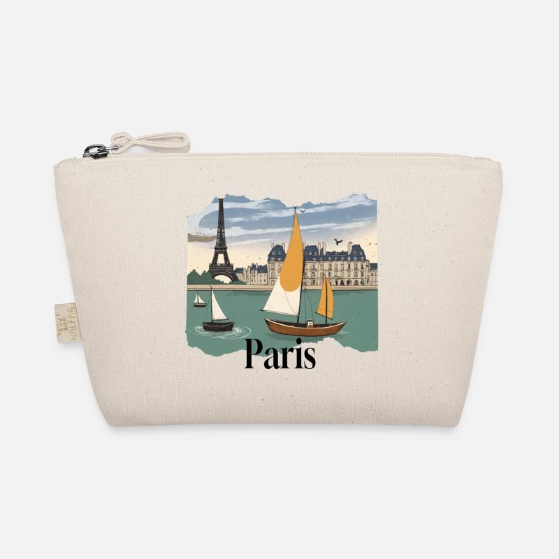 Paris Seine Vintage Segelboote Bio-Täschchen