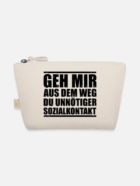 Lustiger Spruch Bild Witzig Humor Geschenkidee - Bio-Täschchen - Natur - Vorne