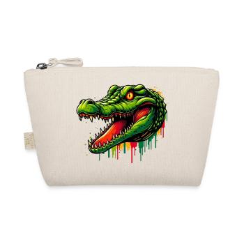 Alligator Crocodile - Organic Pouch - nature - Front